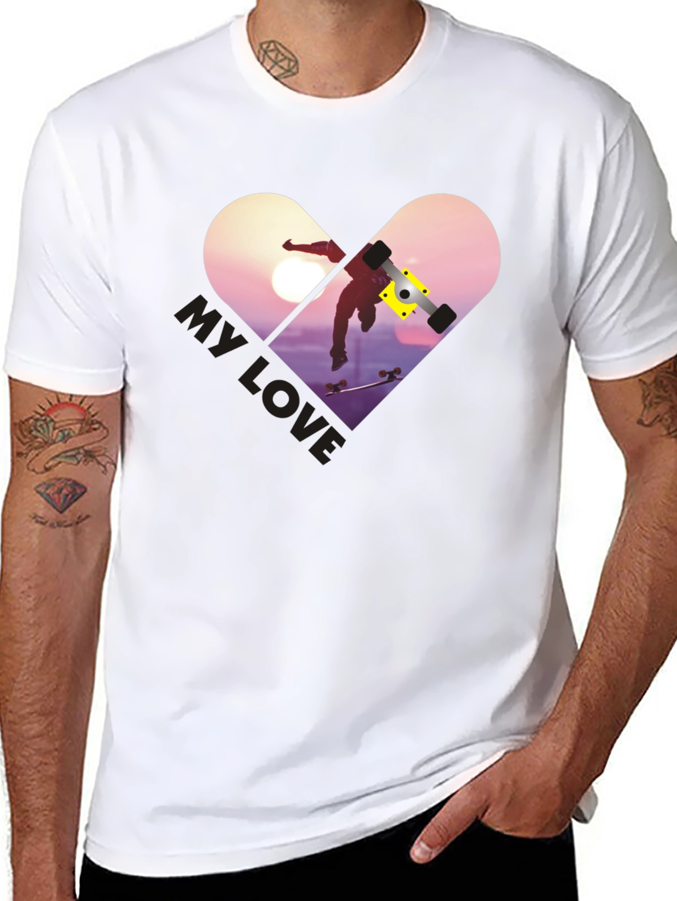 Skateboarding My Love T-Shirt - Stylish Graphic Tee