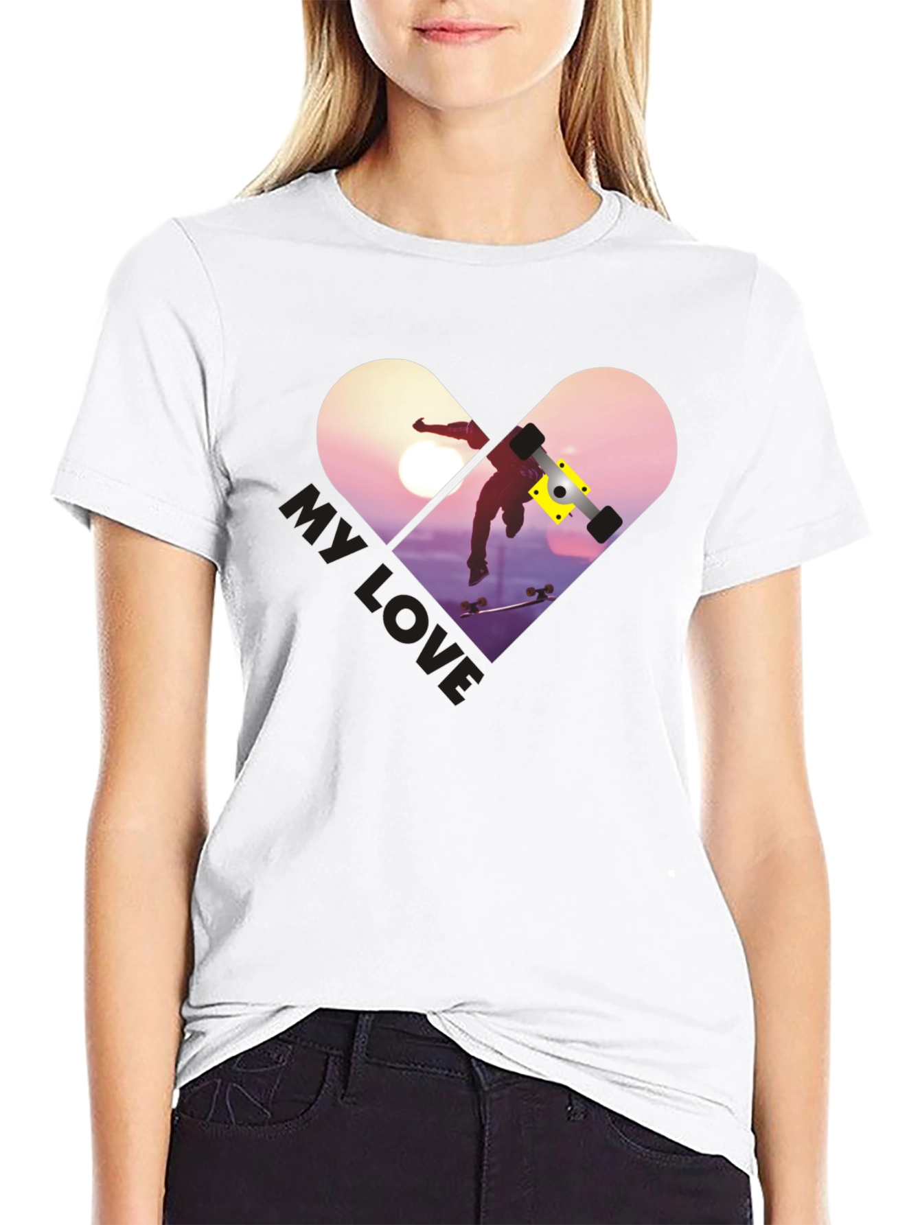 Skateboarding My Love T-Shirt - Stylish Graphic Tee