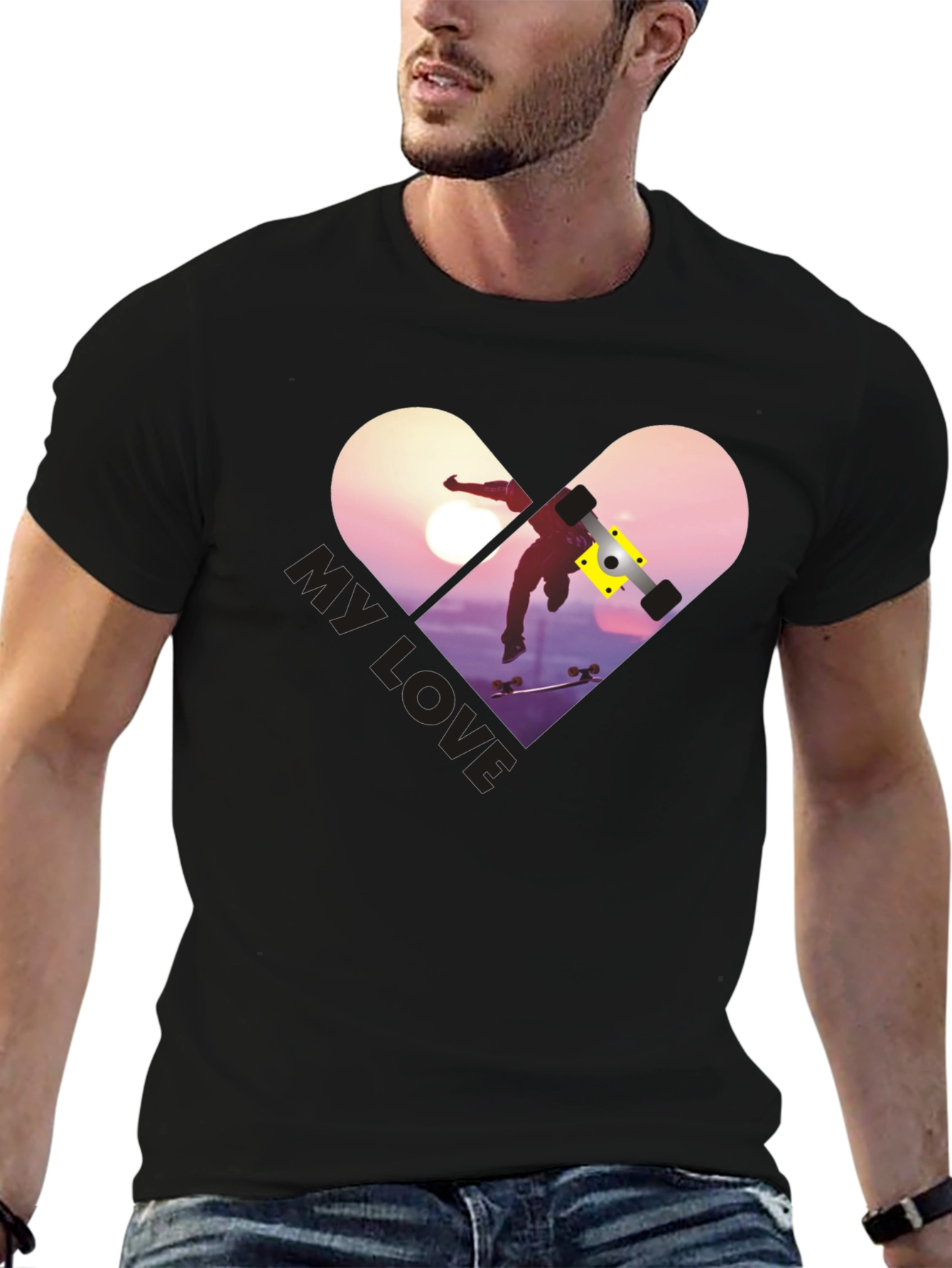 Skateboarding My Love T-Shirt - Stylish Graphic Tee