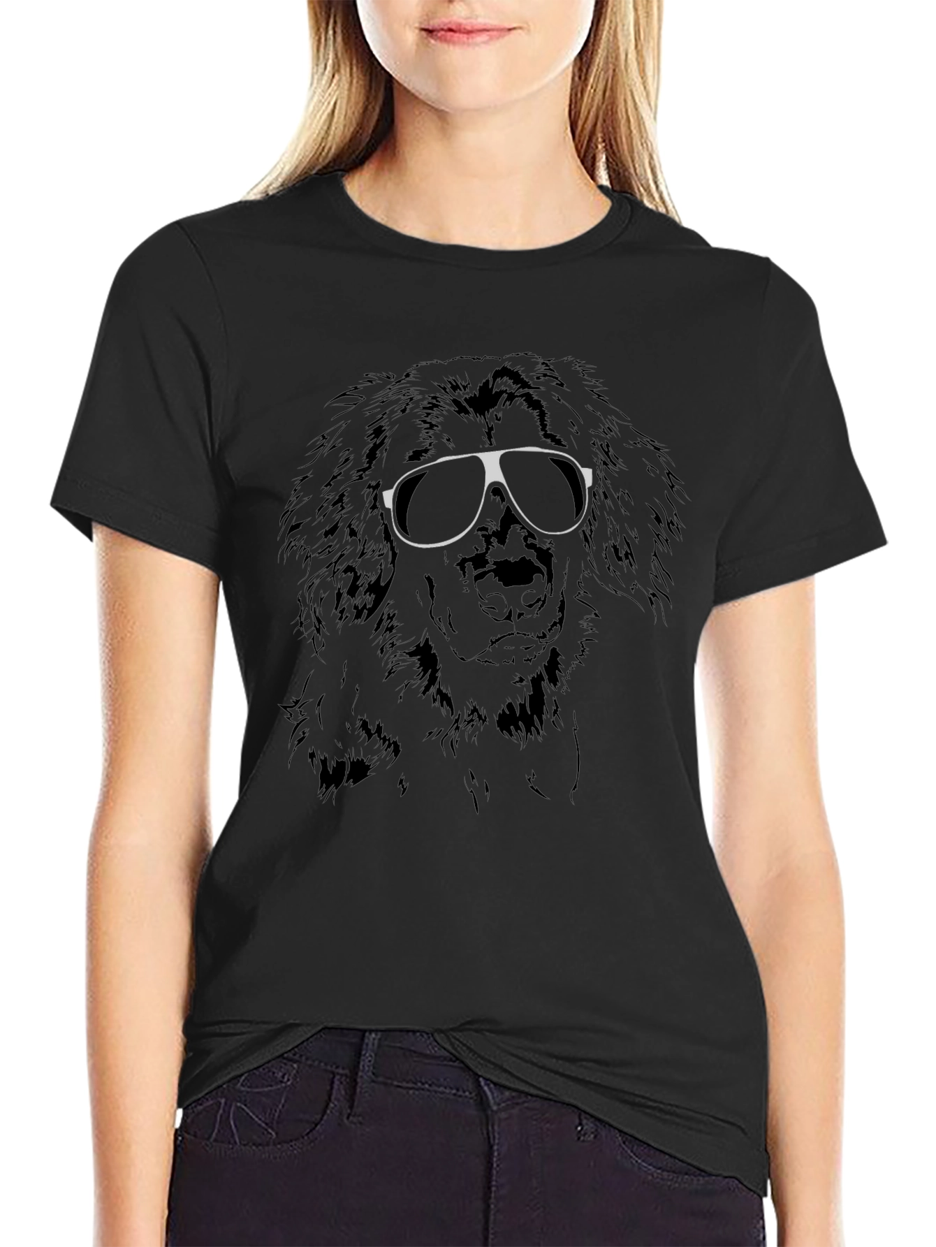 Cool Dog Graphic Tee - Black