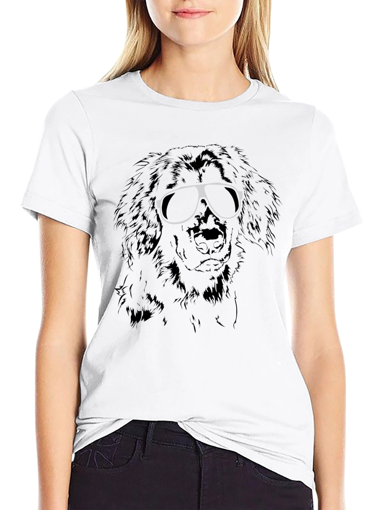 Cool Dog Graphic Tee - Black