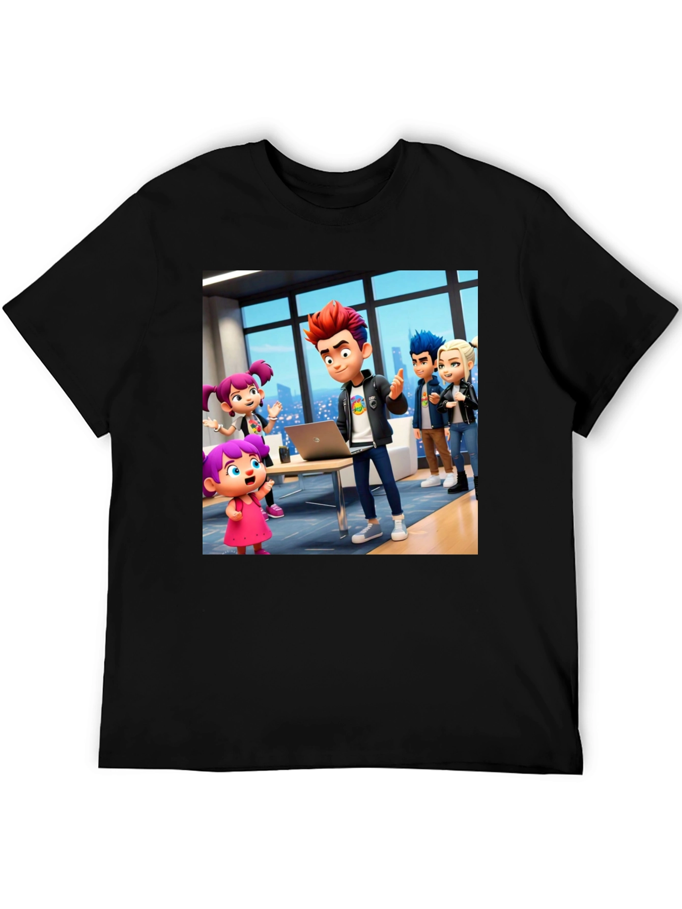 Cartoon Crew Black T-Shirt