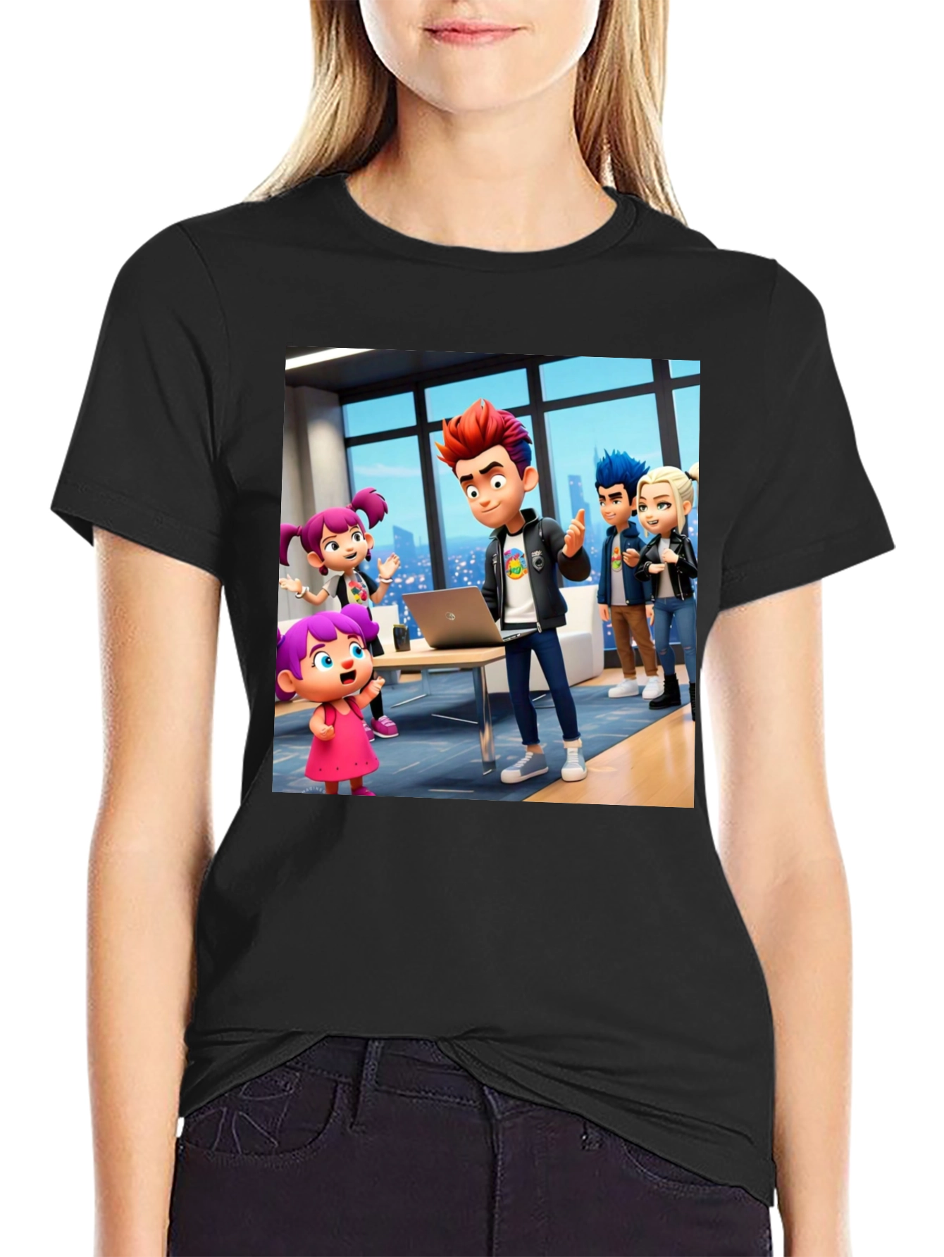 Cartoon Crew Black T-Shirt