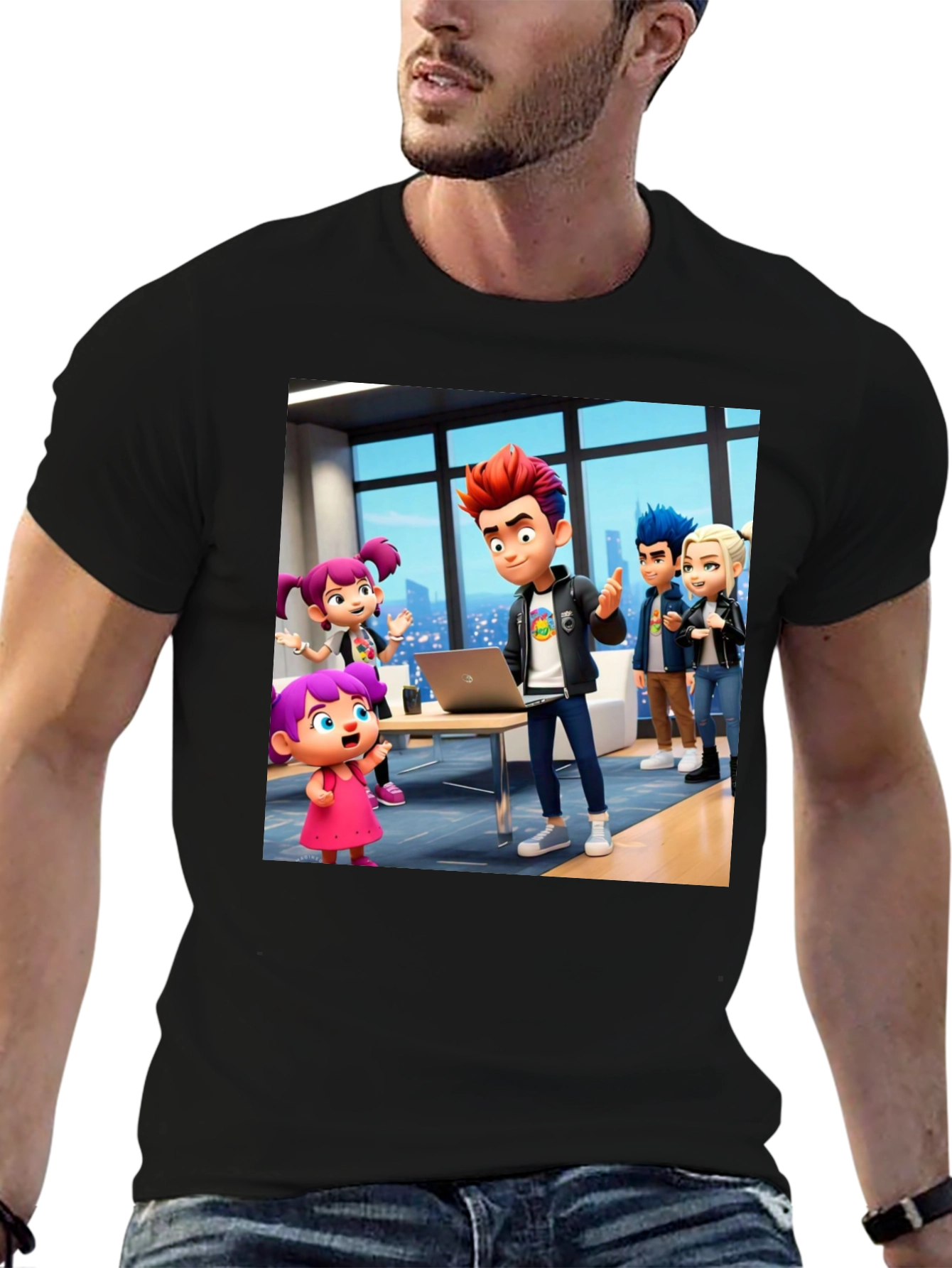 Cartoon Crew Black T-Shirt