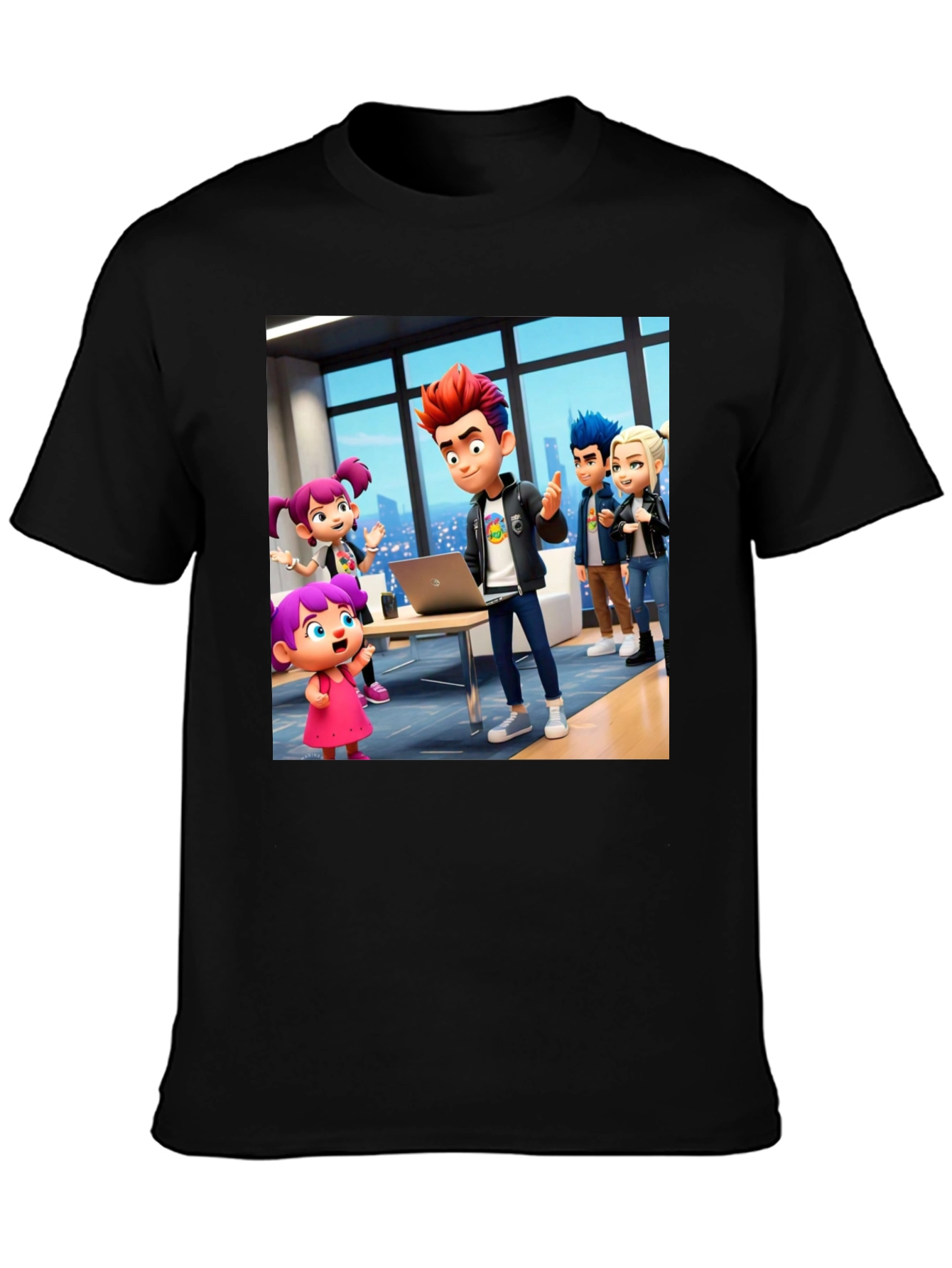 Cartoon Crew Black T-Shirt