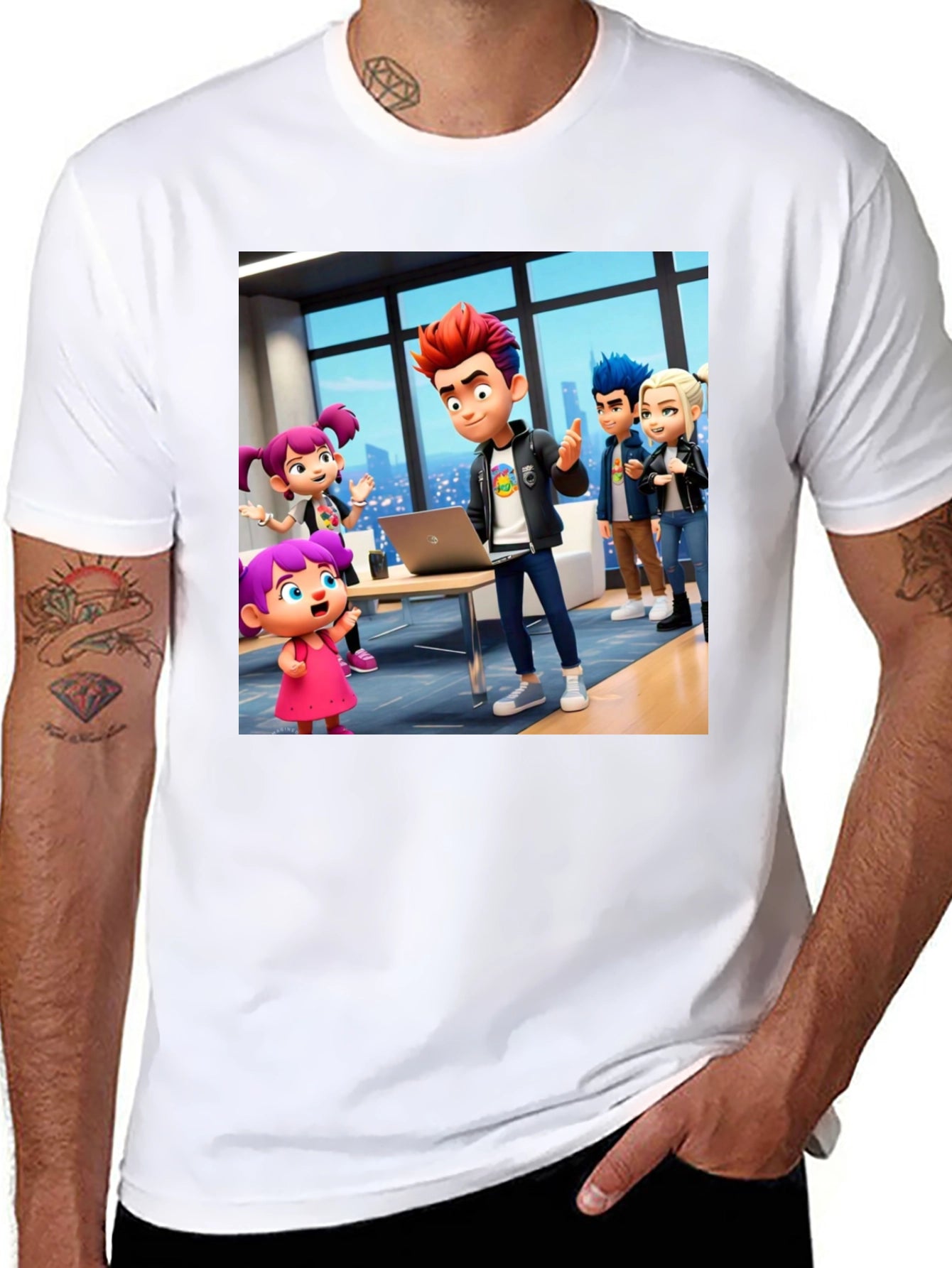 Cartoon Crew Black T-Shirt