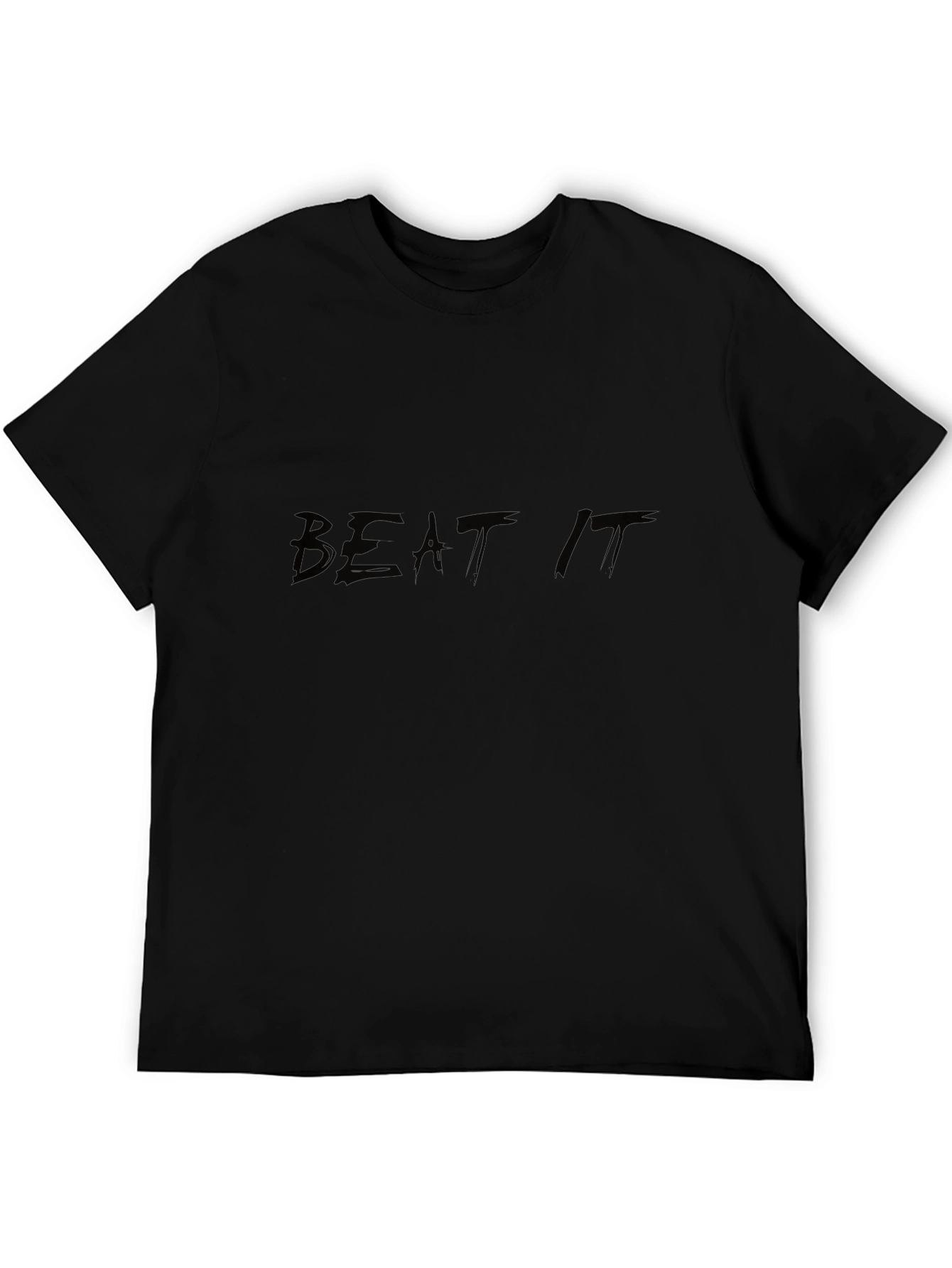 Mens Black Beat It Graphic T-Shirt