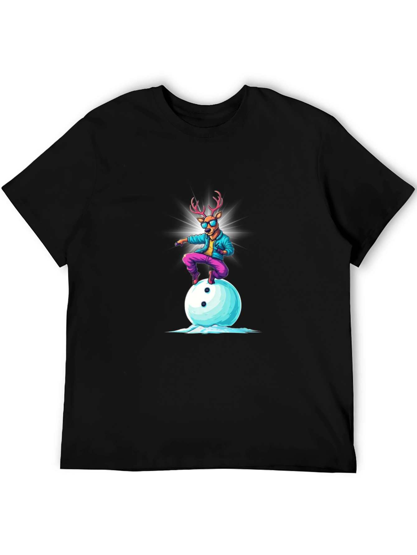 Cool Deer Graphic Tee - Fun Cartoon T-Shirt