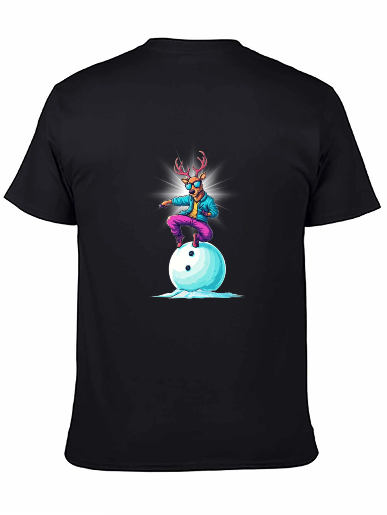 Cool Deer Graphic Tee - Fun Cartoon T-Shirt