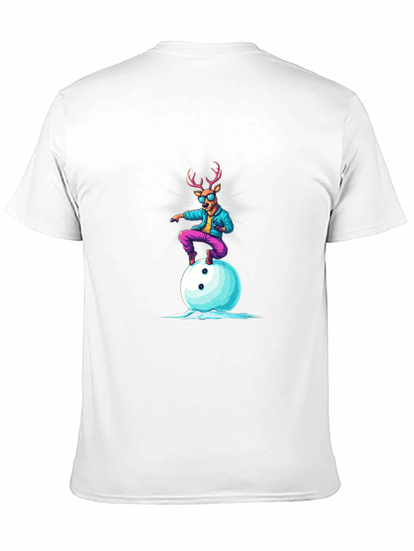 Cool Deer Graphic Tee - Fun Cartoon T-Shirt