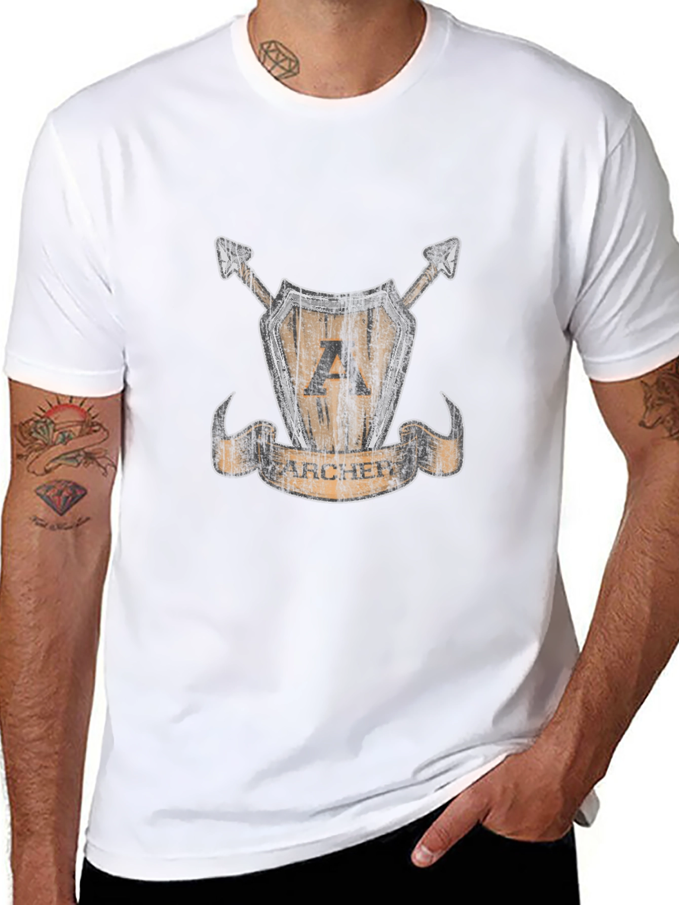 Archer Graphic Tee - Medieval Design
