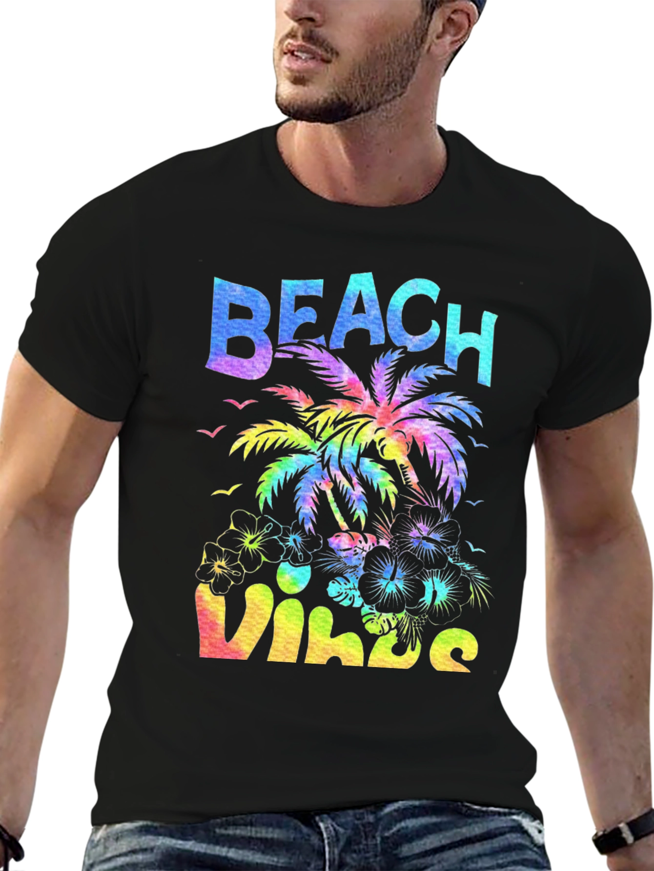 Beach Vibes T-Shirt - Tropical Graphic Tee