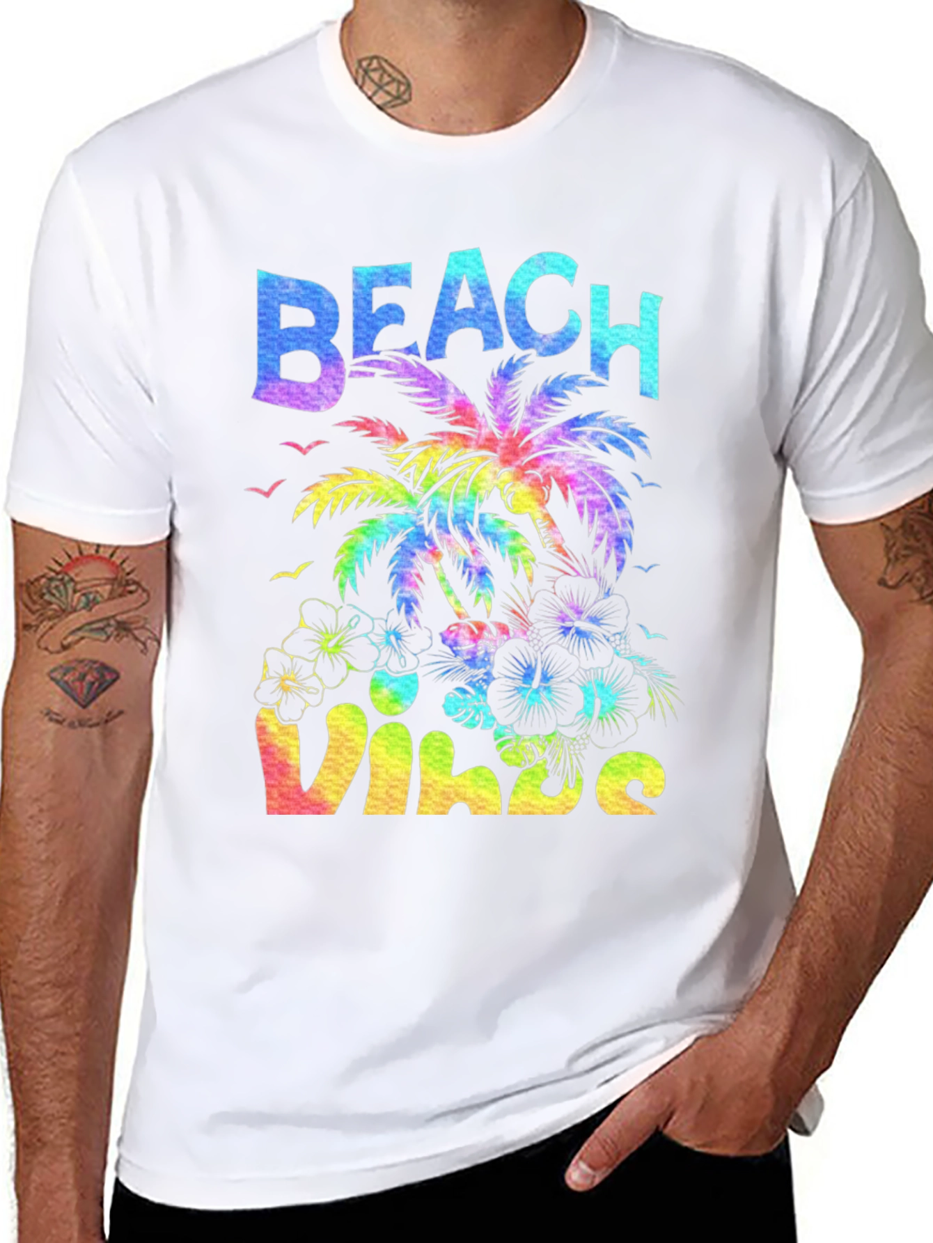 Beach Vibes T-Shirt - Tropical Graphic Tee