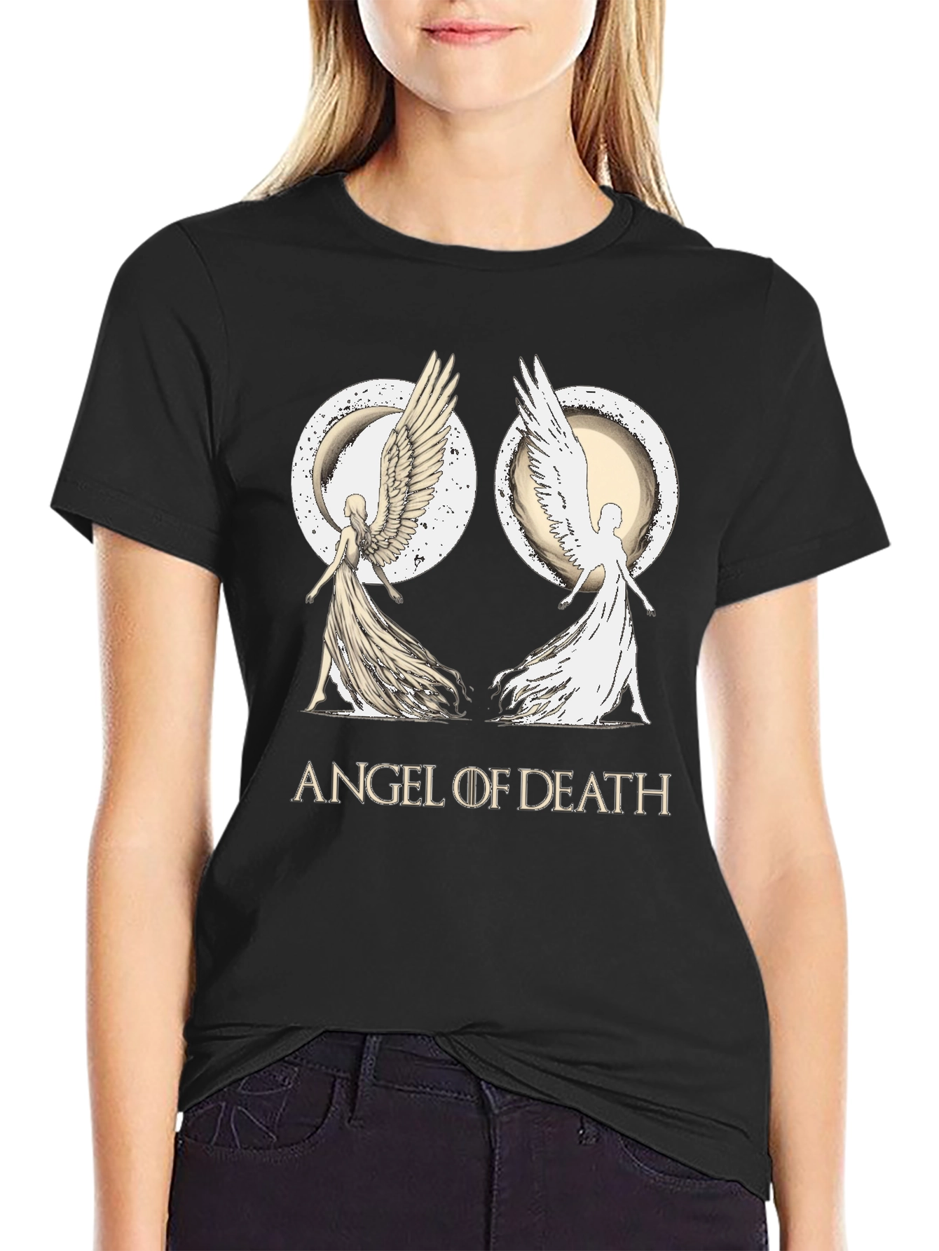 Angel of Death Graphic T-Shirt - Black