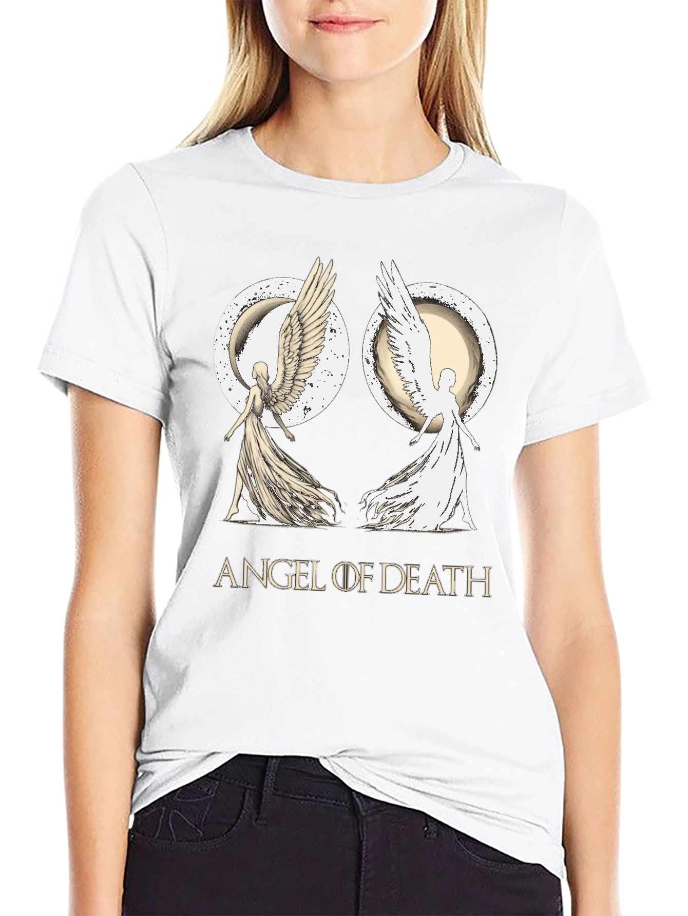 Angel of Death Graphic T-Shirt - Black