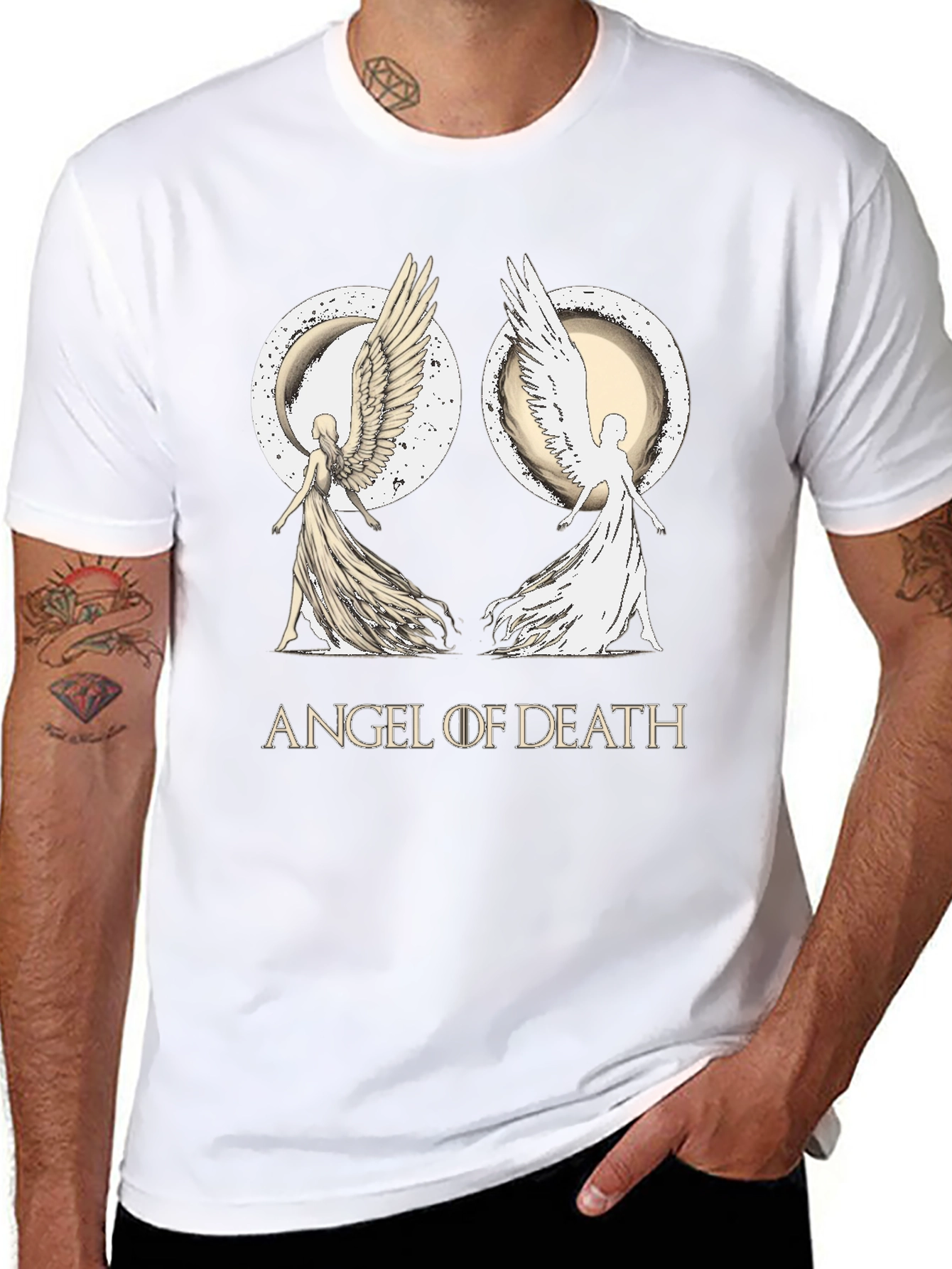 Angel of Death Graphic T-Shirt - Black