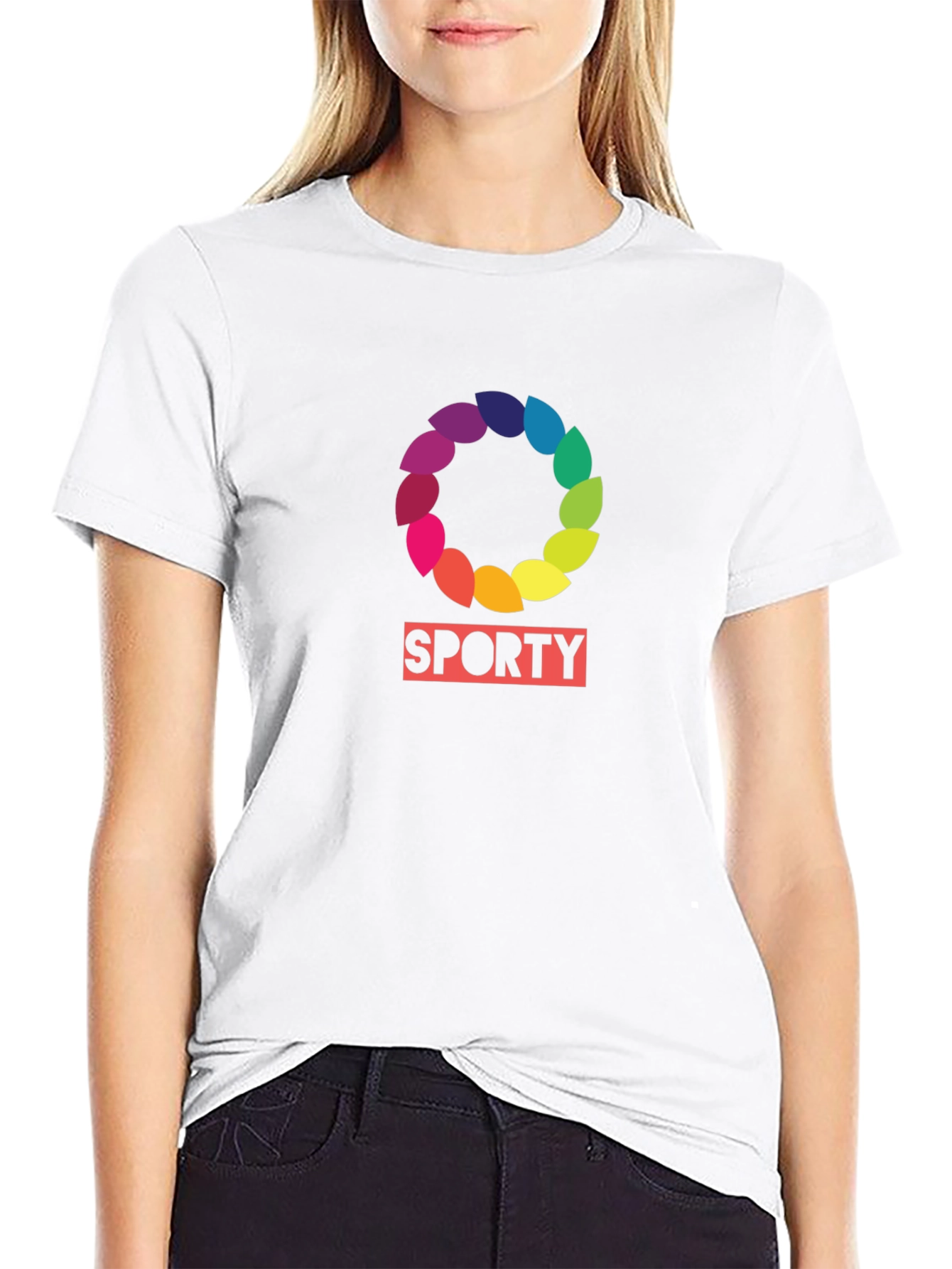 Sporty Rainbow Wreath T-Shirt