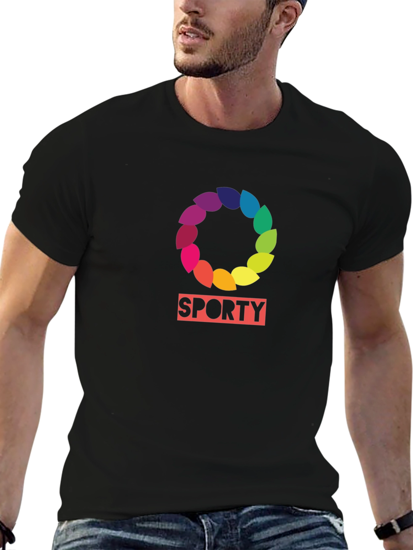 Sporty Rainbow Wreath T-Shirt