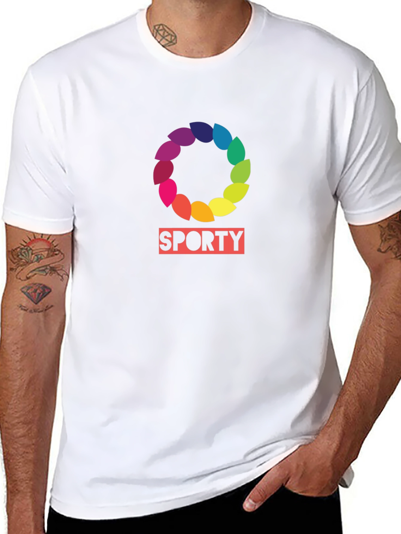 Sporty Rainbow Wreath T-Shirt