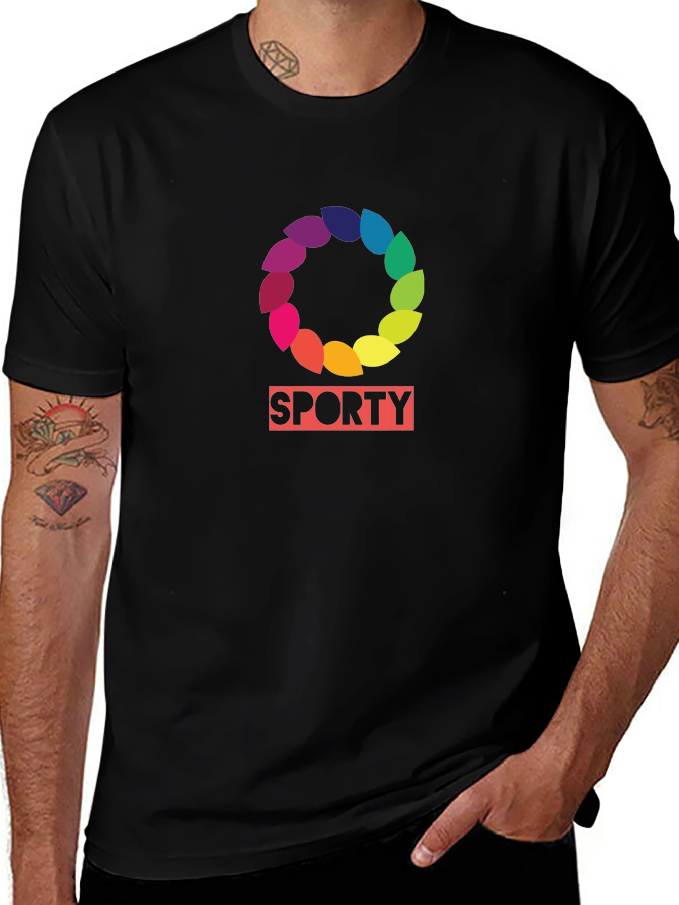 Sporty Rainbow Wreath T-Shirt