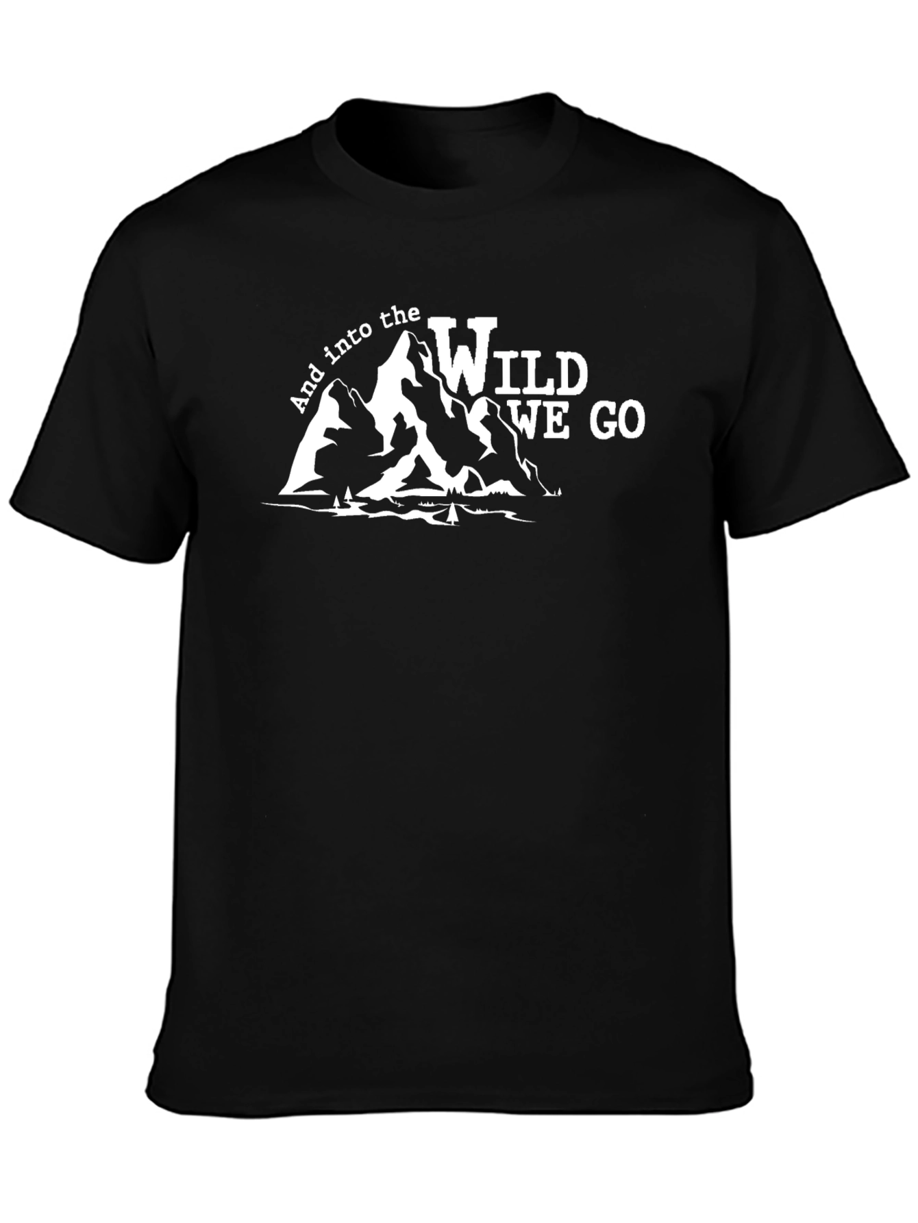 Wild We Go Graphic Tee - Black Cotton Blend