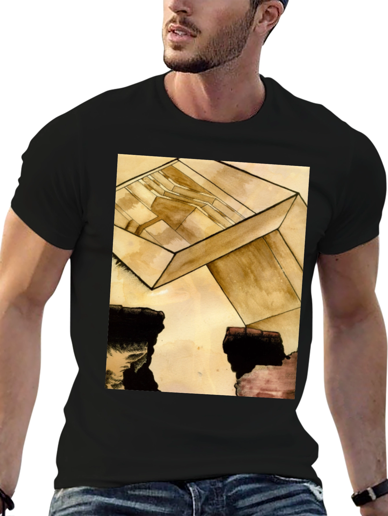 Abstract Cube Graphic Tee - Modern Art T-Shirt