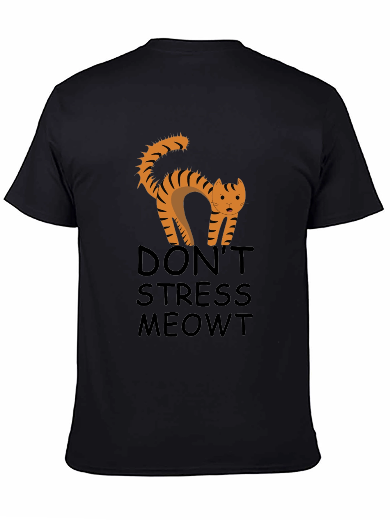 Dont Stress Meowt Black Graphic Tee