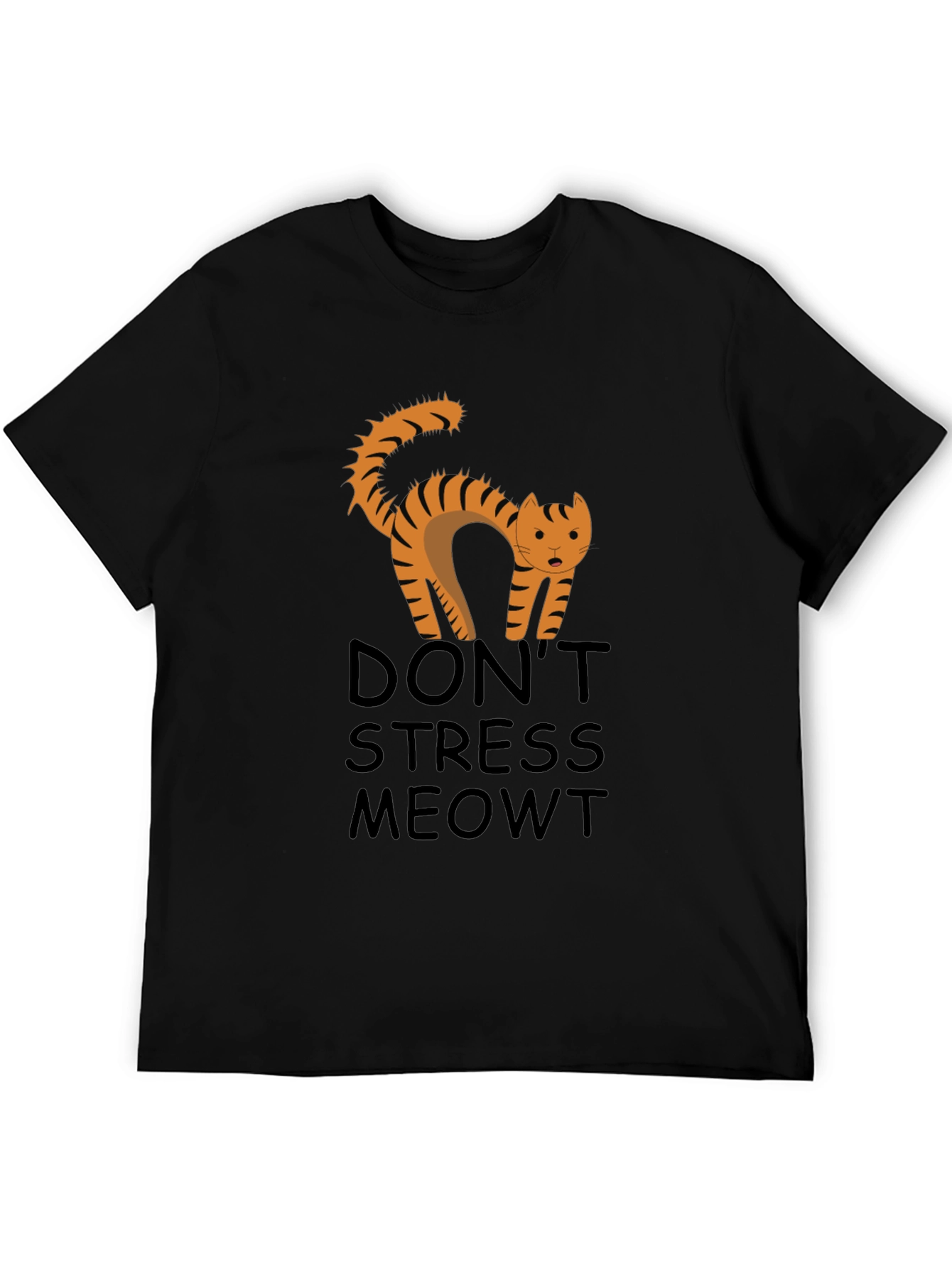 Dont Stress Meowt Black Graphic Tee