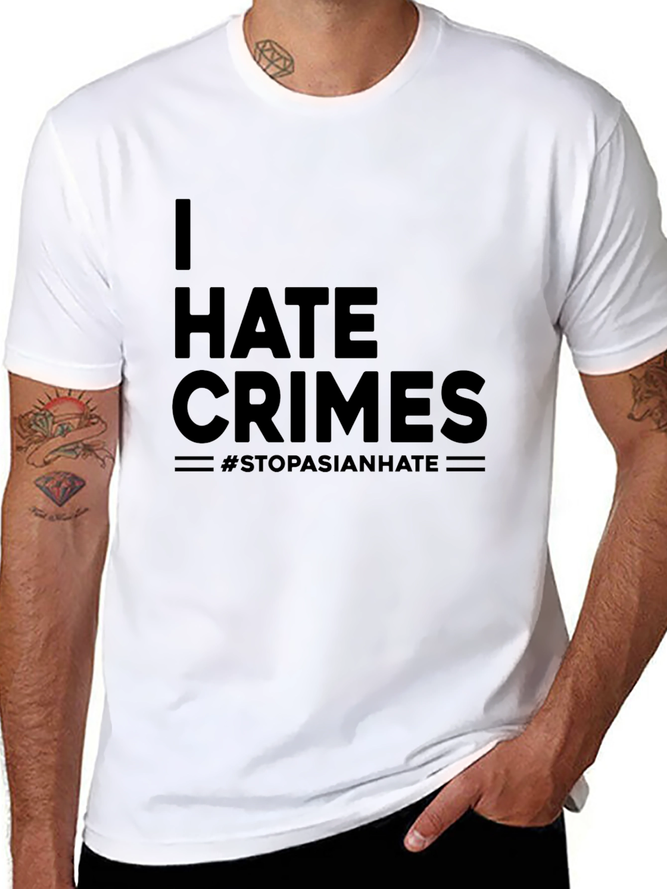 I Hate Crimes T-Shirt - Stop Asian Hate