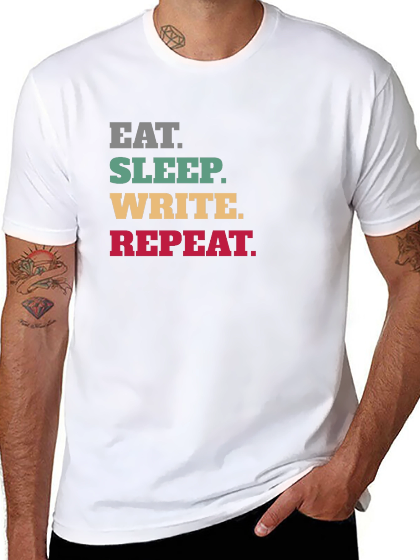 Eat Sleep Write Repeat T-Shirt - Writers Life
