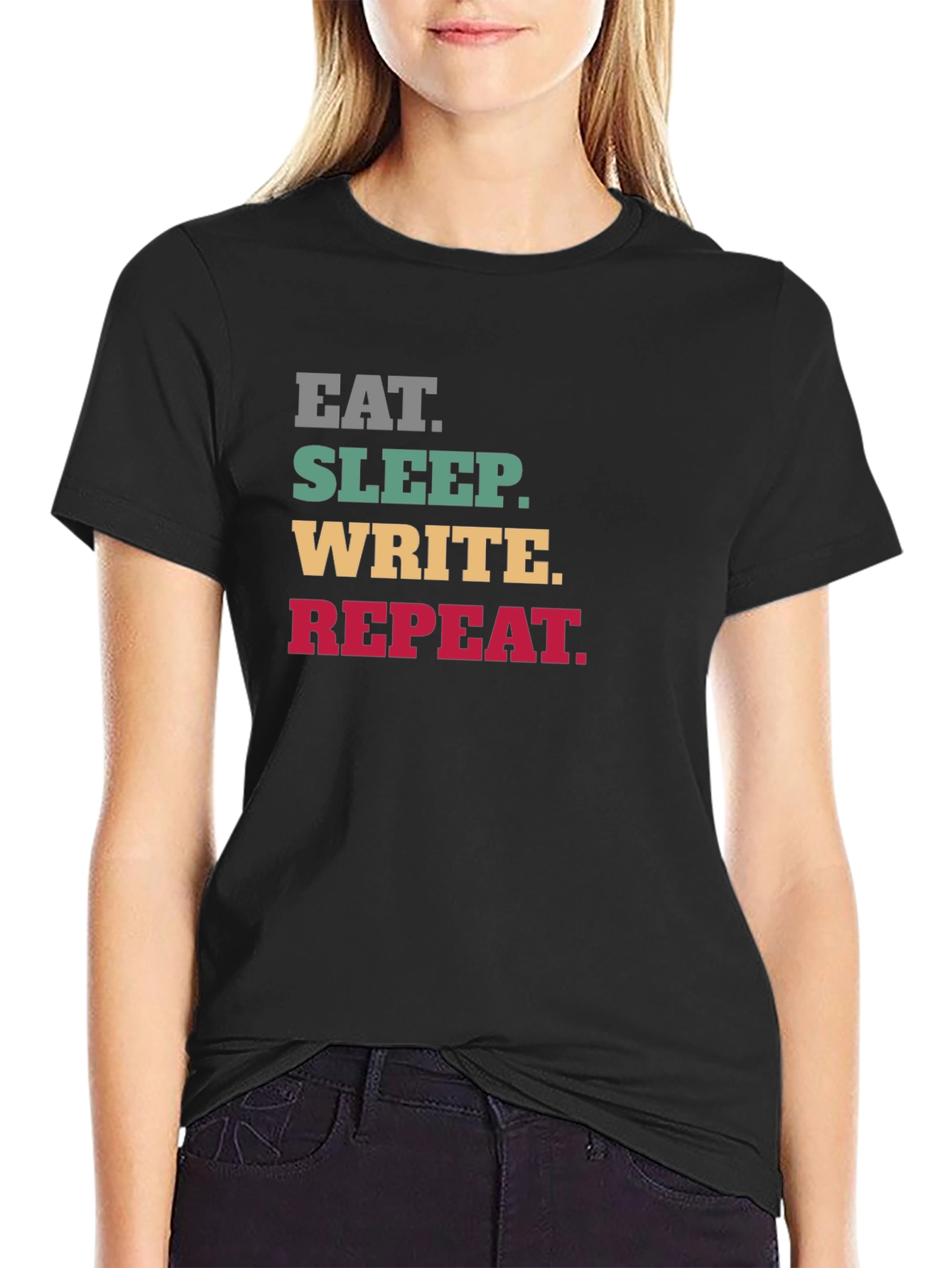 Eat Sleep Write Repeat T-Shirt - Writers Life