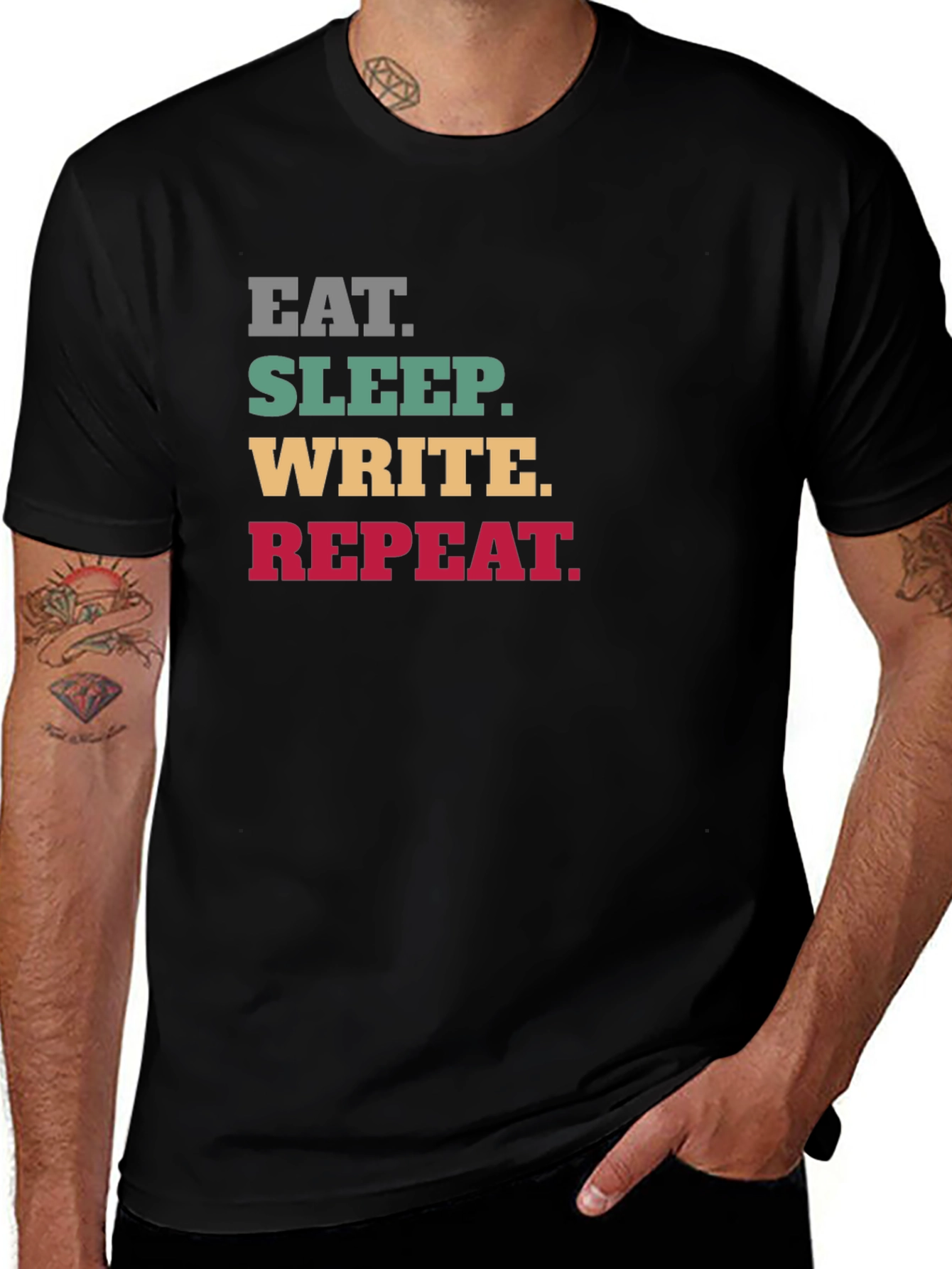 Eat Sleep Write Repeat T-Shirt - Writers Life