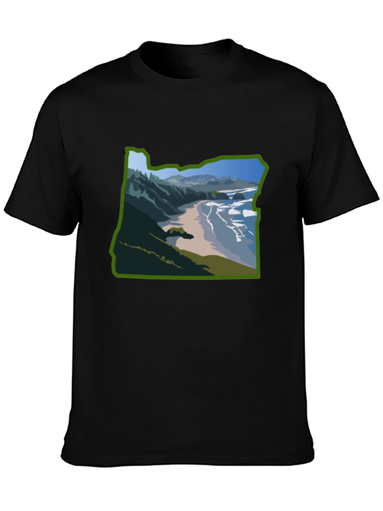 Oregon State Coastal T-Shirt - Black