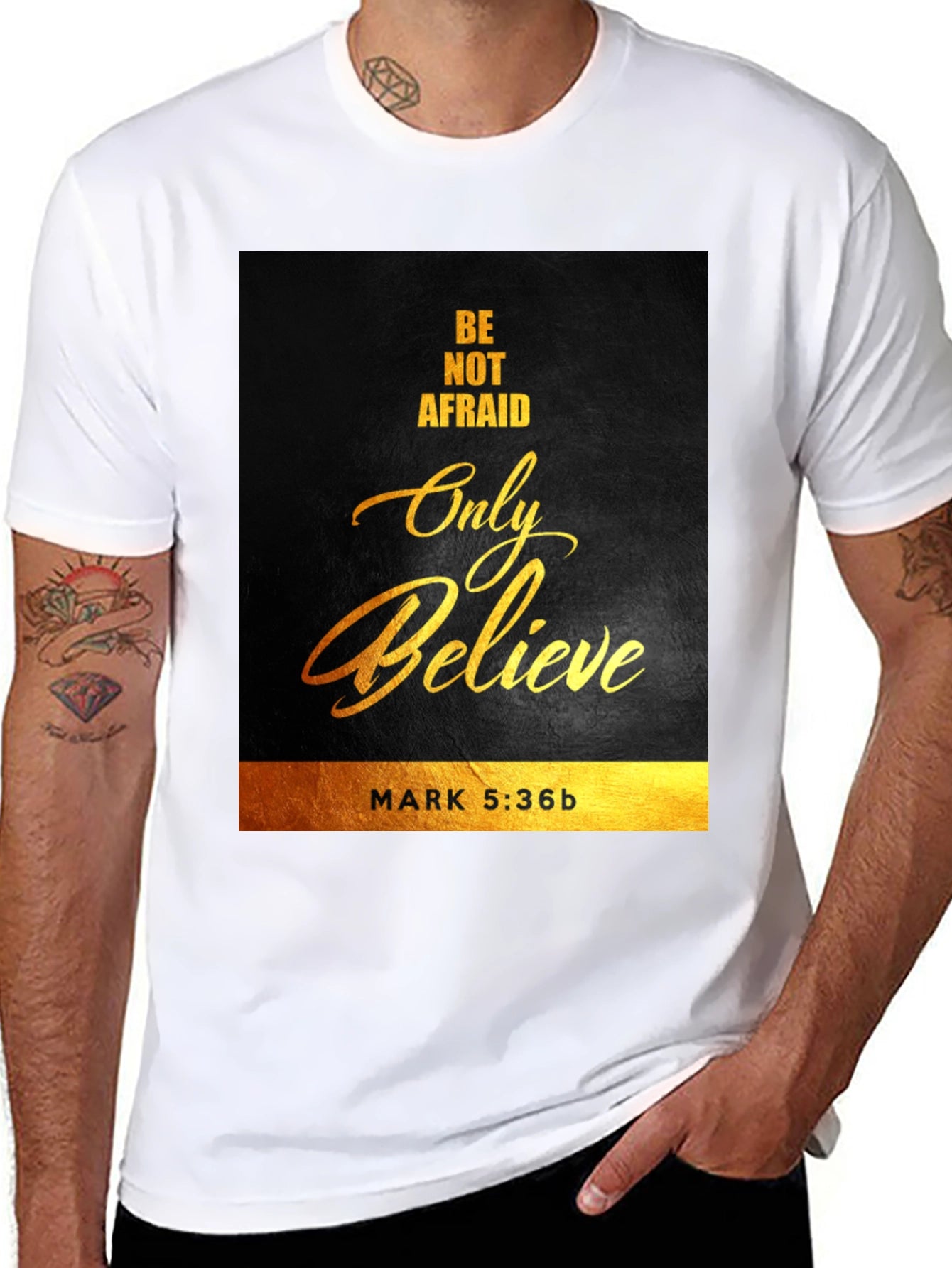 Faith-Inspired Tee: Be Not Afraid Only Believe