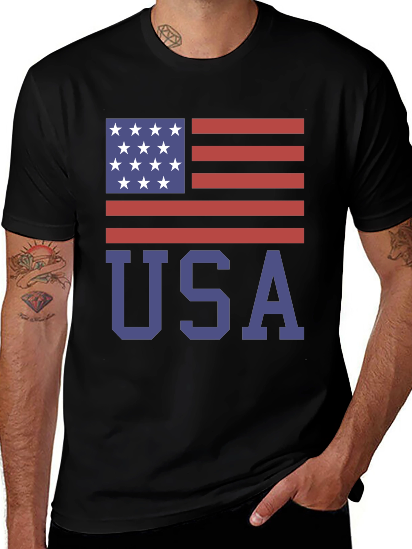 USA Flag Graphic T-Shirt