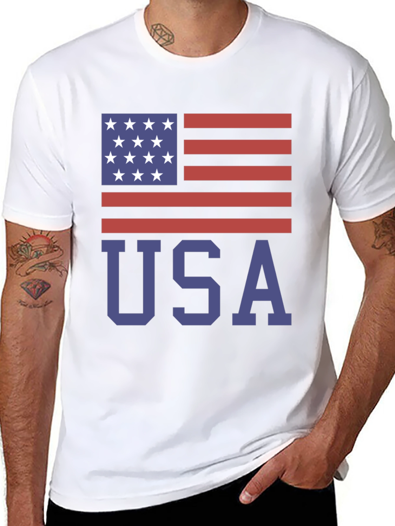USA Flag Graphic T-Shirt