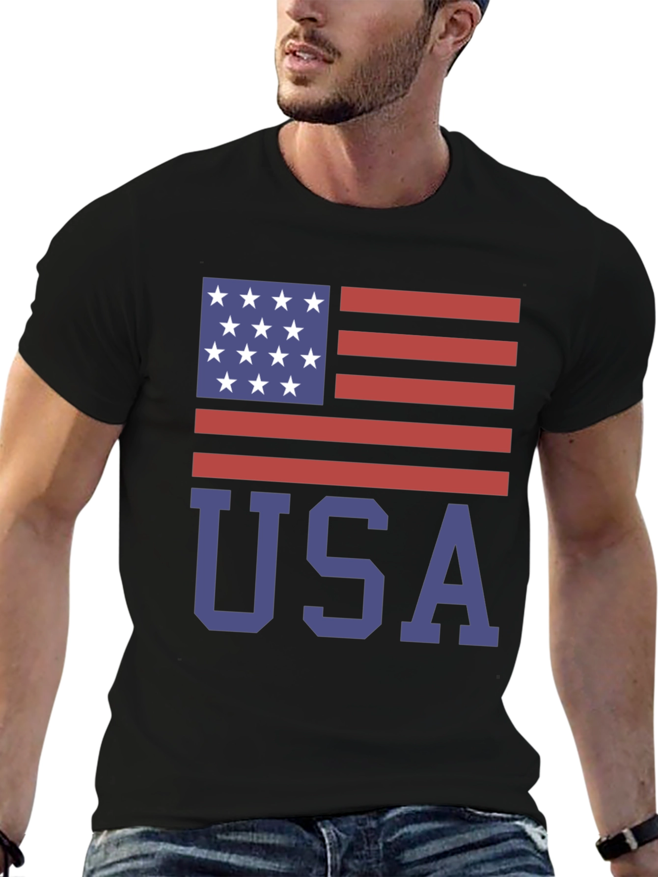 USA Flag Graphic T-Shirt
