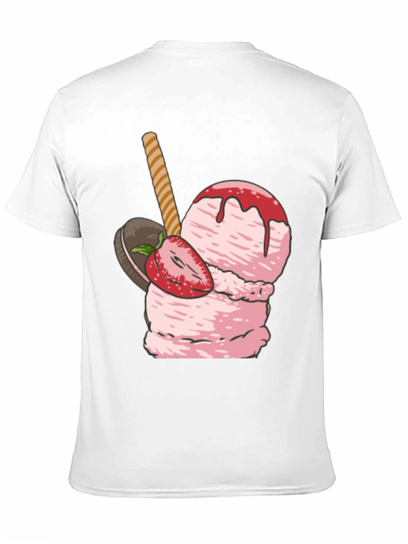 Strawberry Ice Cream Graphic T-Shirt