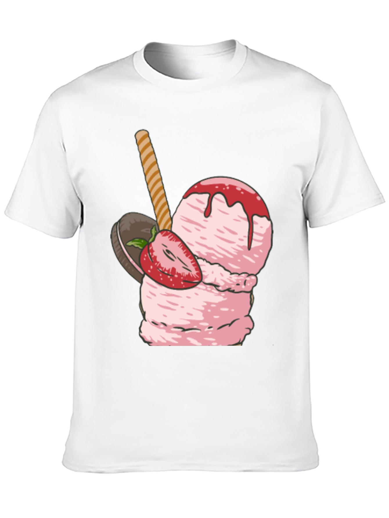 Strawberry Ice Cream Graphic T-Shirt