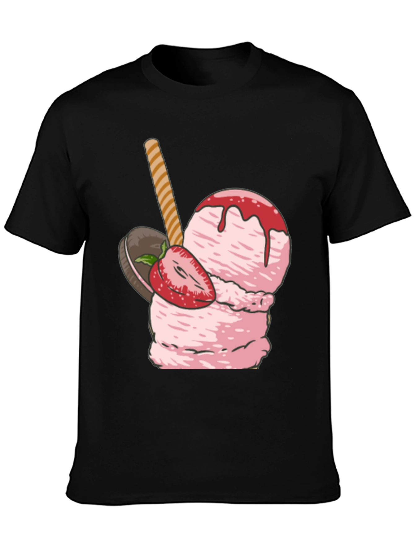 Strawberry Ice Cream Graphic T-Shirt