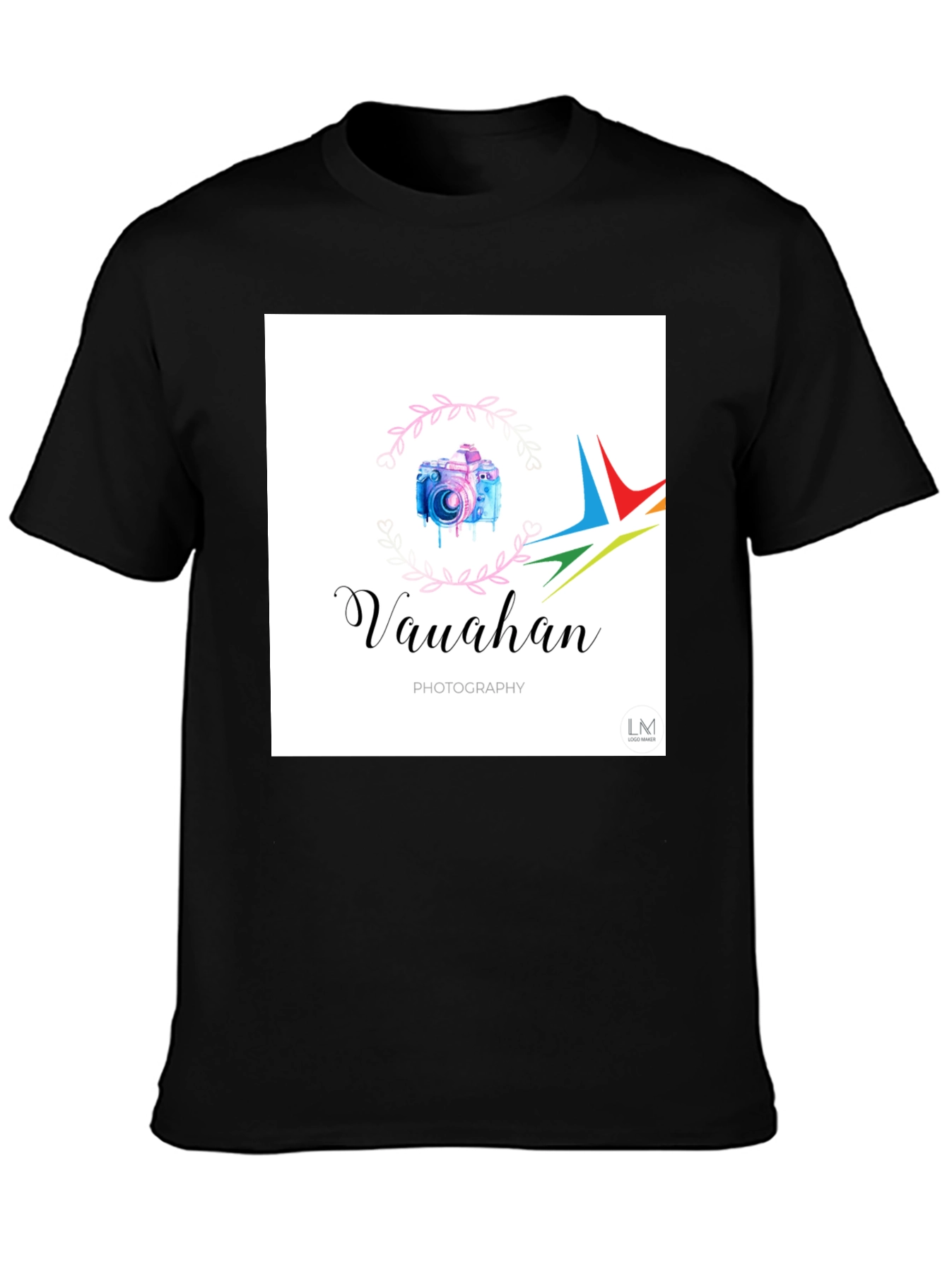 Black Graphic Tee - Vauahan Photography