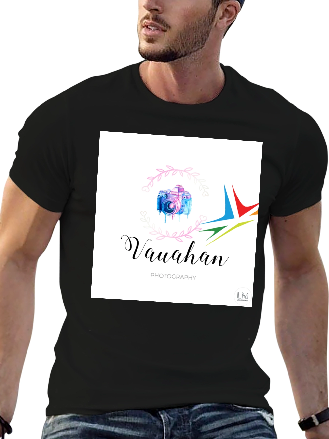 Black Graphic Tee - Vauahan Photography