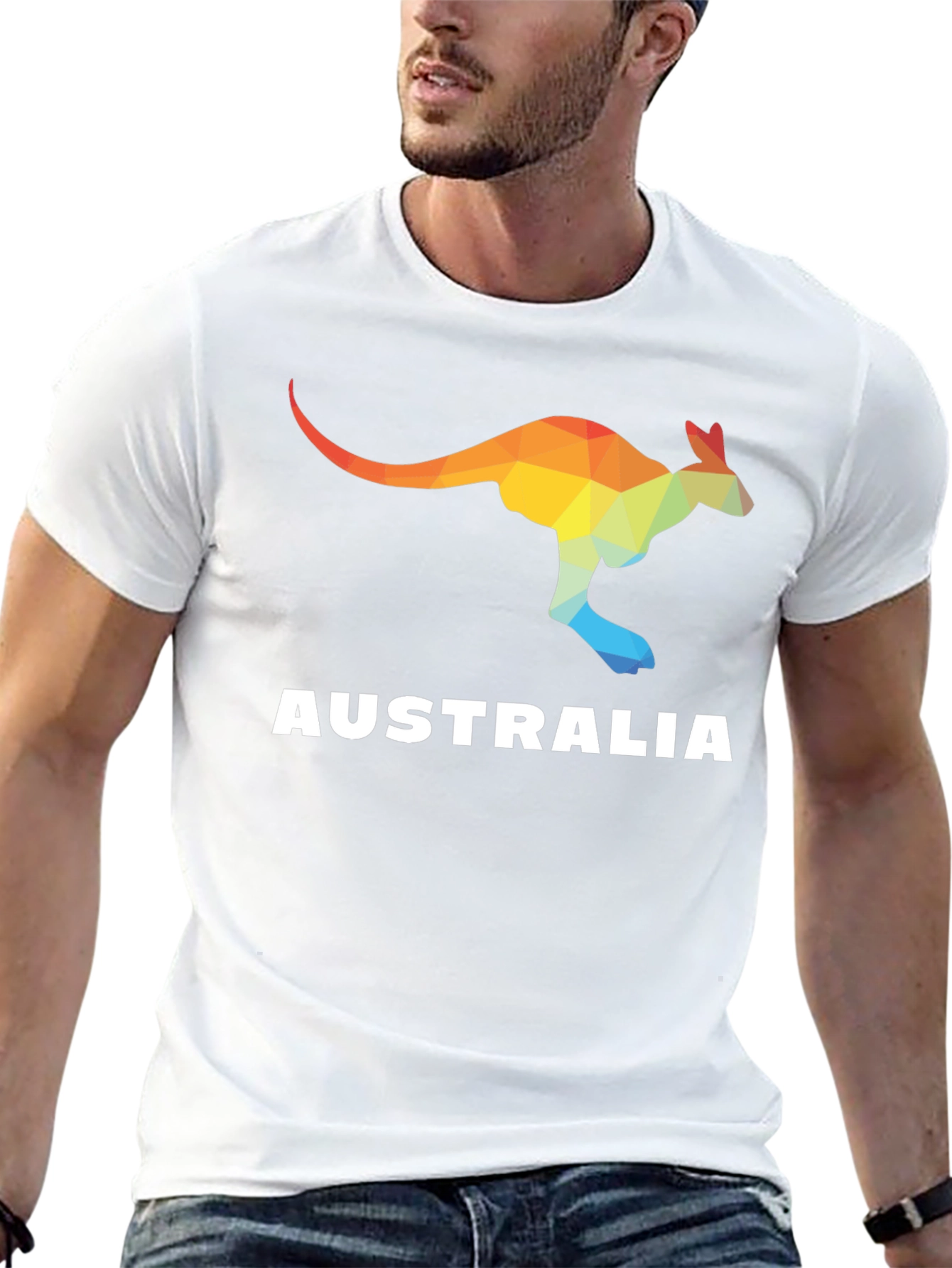 Australia Kangaroo Graphic Tee - Novelty T-Shirt