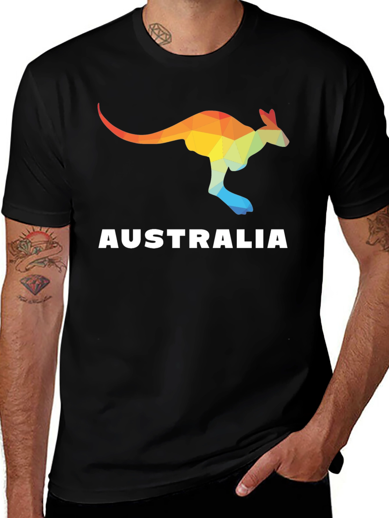 Australia Kangaroo Graphic Tee - Novelty T-Shirt