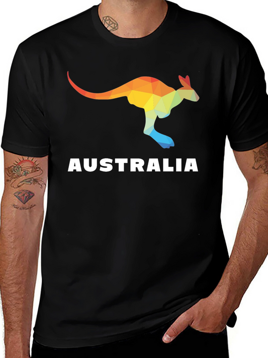 Australia Kangaroo Graphic Tee - Novelty T-Shirt