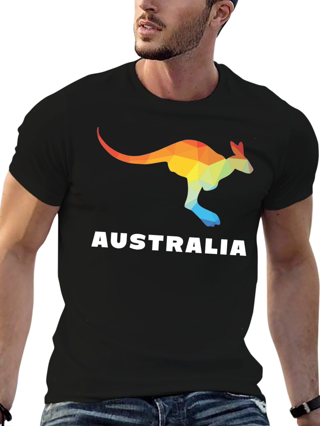 Australia Kangaroo Graphic Tee - Novelty T-Shirt