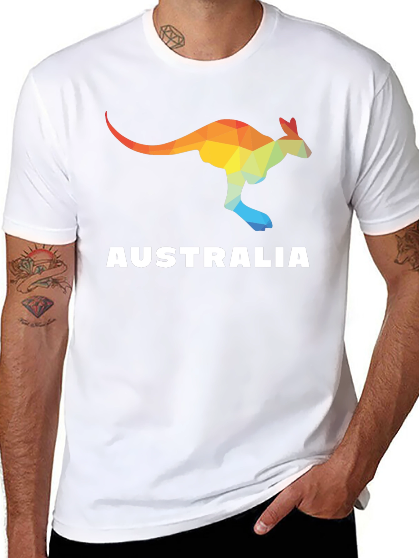 Australia Kangaroo Graphic Tee - Novelty T-Shirt