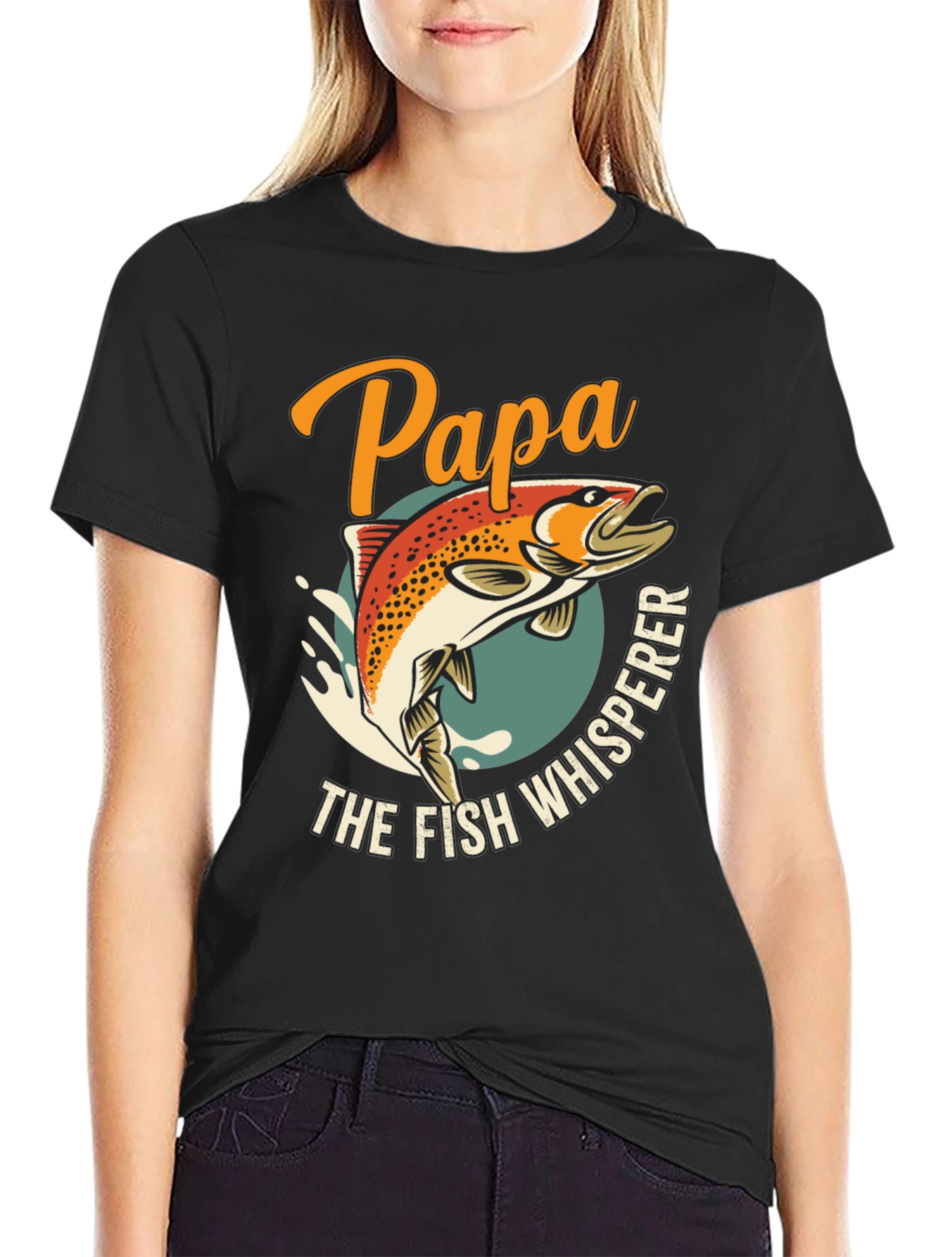 Papa the Fish Whisperer Graphic T-Shirt