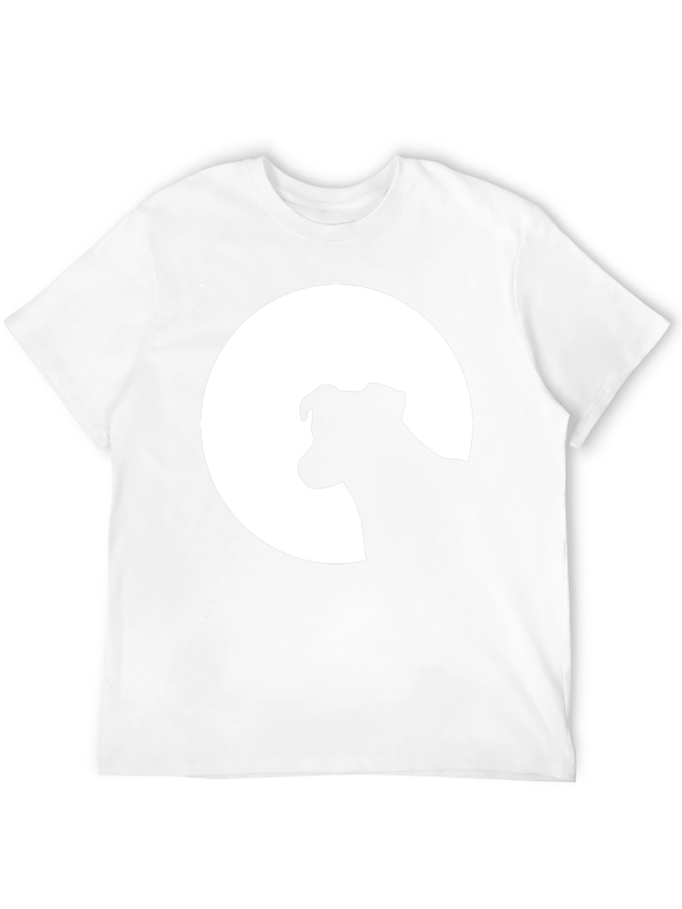 Dog Silhouette Moon Graphic Tee - Black Unisex Shirt