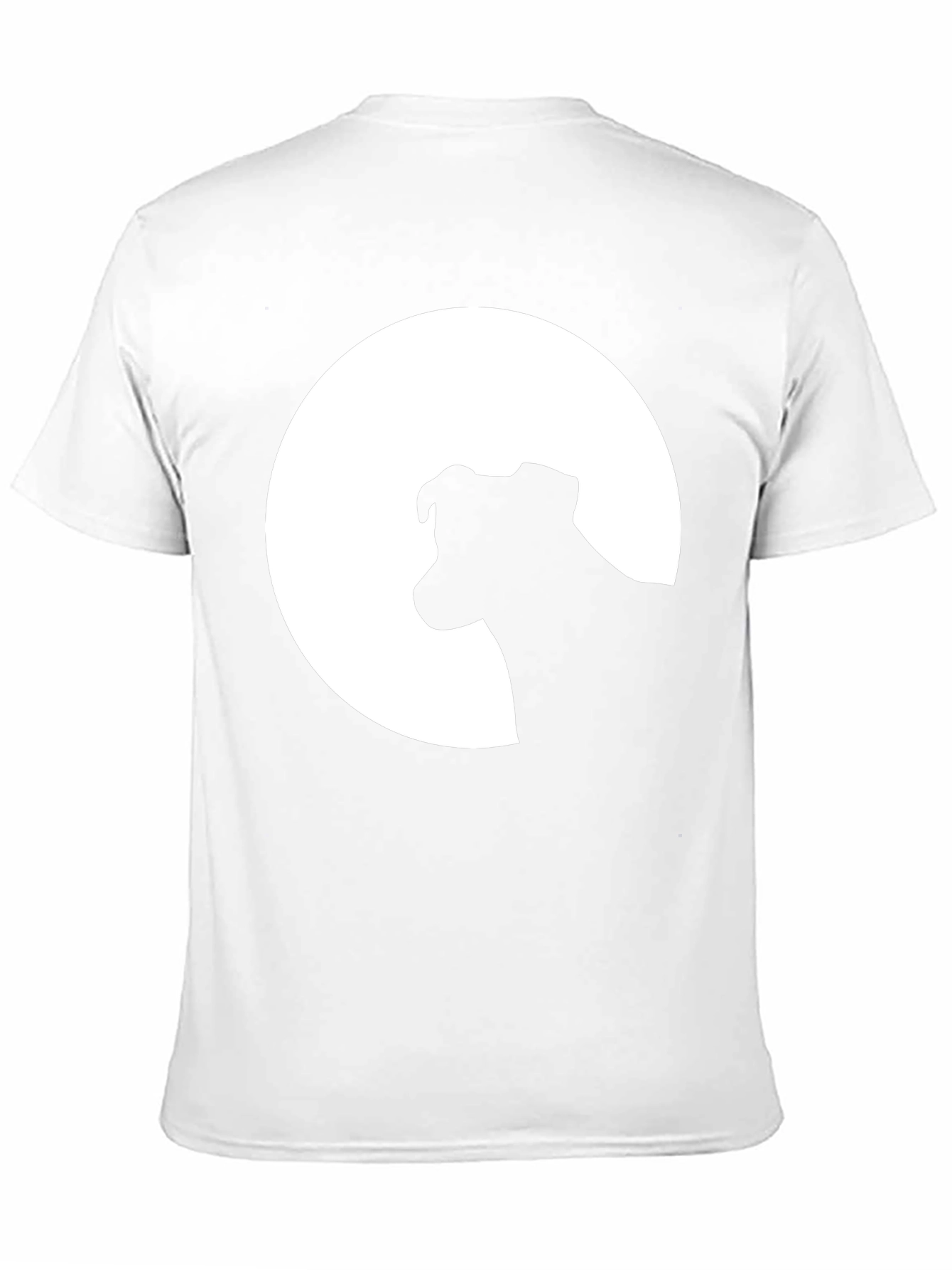 Dog Silhouette Moon Graphic Tee - Black Unisex Shirt